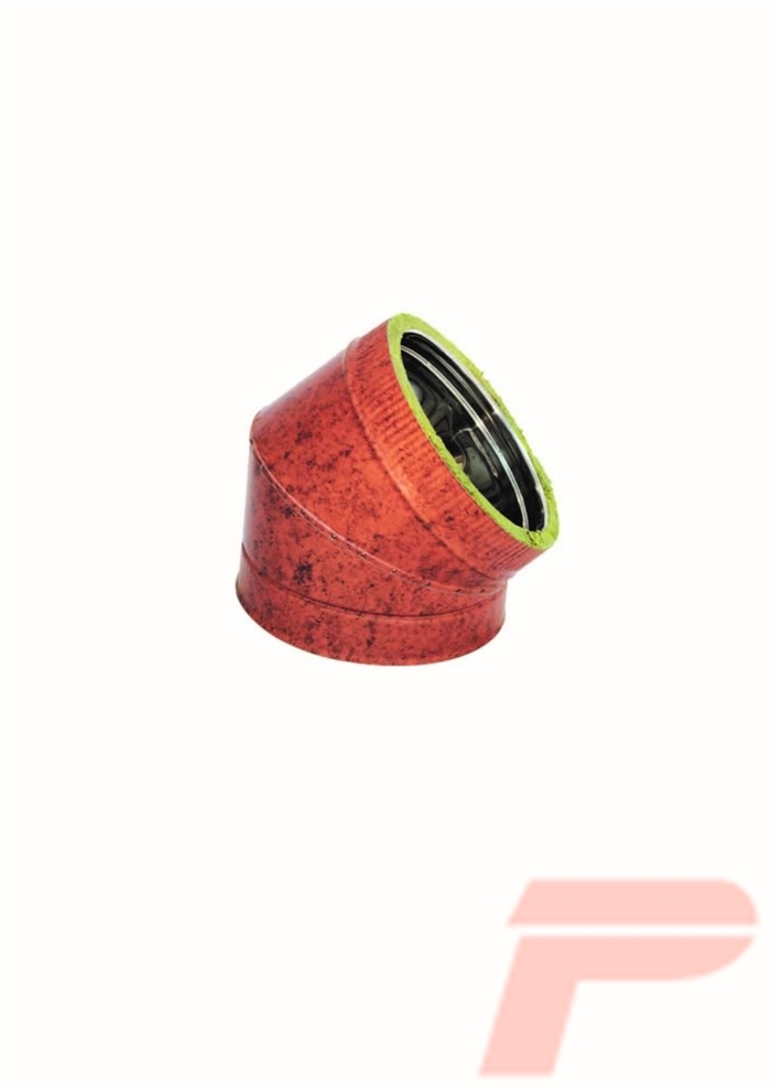 GOMITO 45° IN/ALL.PATINA RAME ANTIC.D.130I/180E AISI 304/ALL