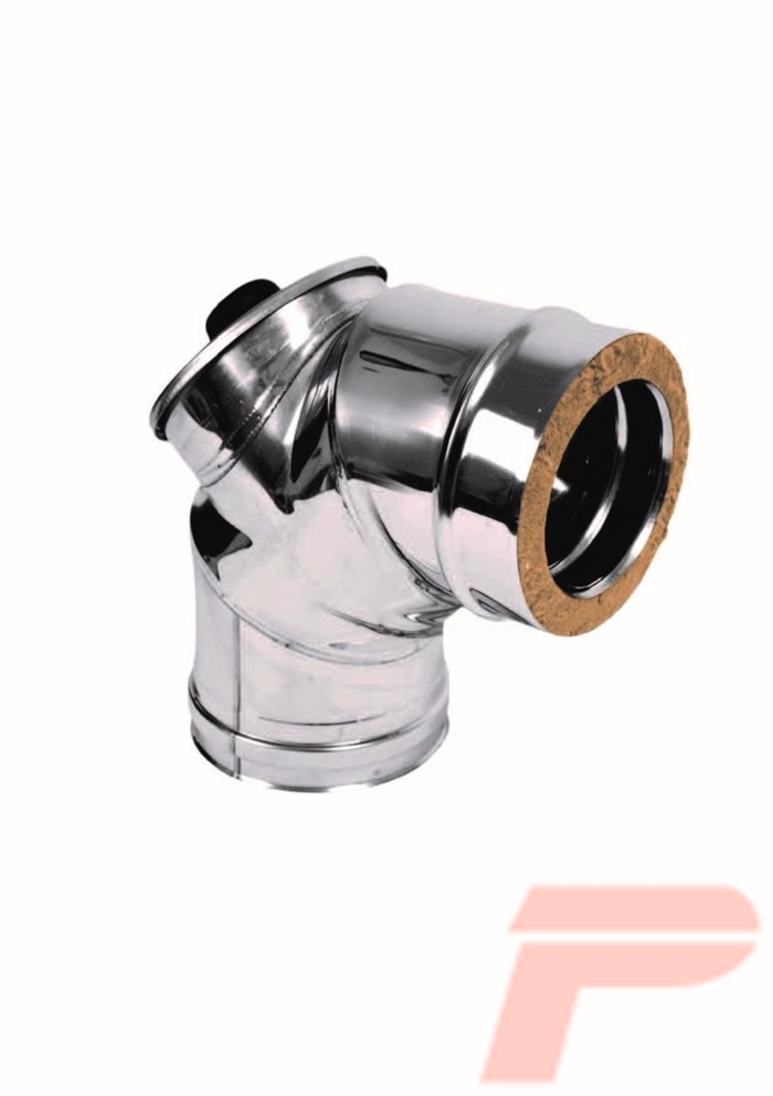 GOMITO 90° IN/IN D.300I/350E C/TAPPO D'ISP. AISI 304/304