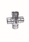 RACC. BRAGA A CROCE D.150 5/10 ACC/IN. AISI 304