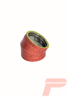 GOMITO 15° IN/ALL.PATINA RAME ANTIC.D.100I/150E AISI 304/ALL