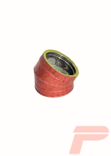GOMITO 30° IN/ALL.PATINA RAME ANTIC.D.130I/180E AISI 304/ALL